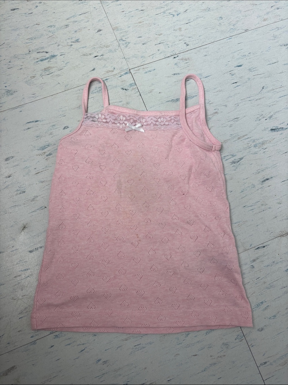 Primark Pink Lace-Trim Girls Camisole Tank
